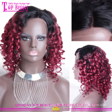 Nouveaux cheveux cheveux bouclés afro produits perruque haute qualité perruque de cheveux humains rouge